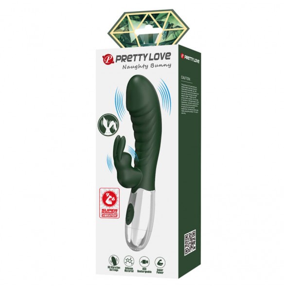Pretty Love - Naughty Bunny Powerful Vibrating Massager Wand (Chargeable - Black) Pretty Love - Naughty Bunny Powerful Vibrating Massager Wand (Chargeable - Black)